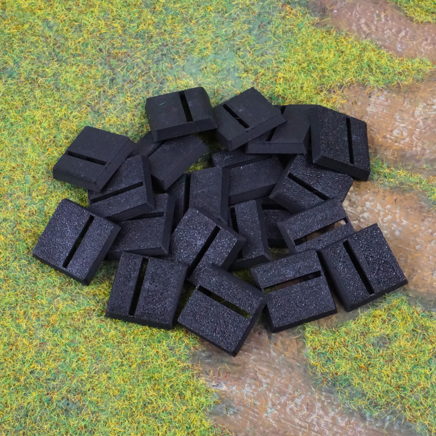 20mm - Peanas cuadradas con ranura horizontal (20 unidades)