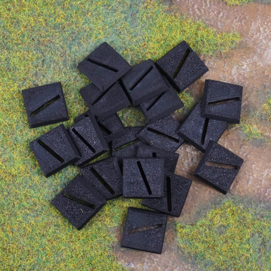 20mm - Peanas cuadradas con ranura semi-diagonal R (20 unidades)