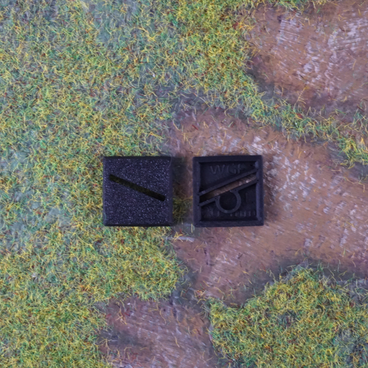 20mm - Peanas cuadradas con ranura semi-diagonal L (20 unidades)